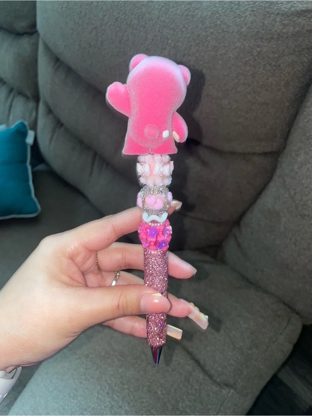 Lotso glittery pen with cute rhinestones kawaii #cute